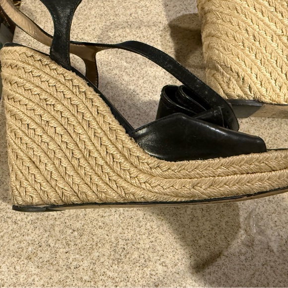 Valentino Garavani Black Espadrille Wedges - Picture 8 of 9